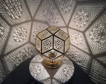 Handmade Moroccan Lamp bedside Lampshade Table Lamp Copper Brass Lantern, Moroccan Lighting