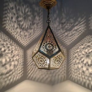 Gold Moroccan Handmade Pendant Light, Moroccan Ceiling lampshade Lamp Chandelier - Marrakech Lighting