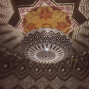 Pendant Light Moroccan Ceiling Chandelier Handmade Lamp from Copper Brass in Marrakesh