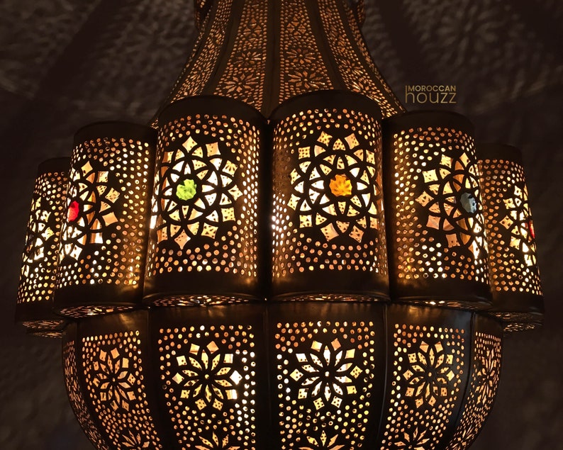 Large Moroccan Handmade Pendant Light Shade Moroccan Hanging Etsy