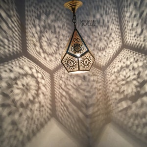 Moroccan Handmade Pendant Light shades, Hanging Triangle lampshade Lamp Chandelier - Marrakech Lighting