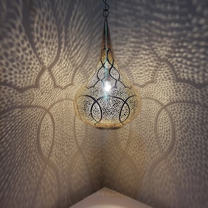 Moroccan Pendant Ceiling Lamp, Moroccan Teardrop Style Handmade Lampshade Light Fixture, Marrakesh Lamps and Lanterns