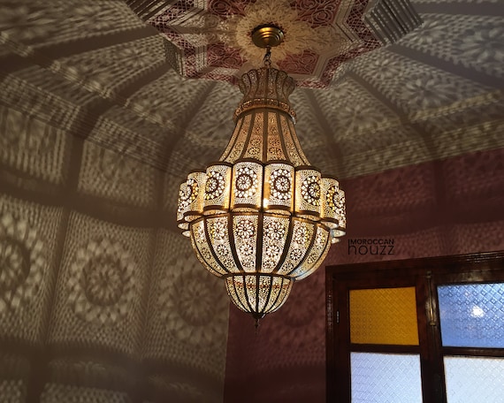 Big Moroccan Handmade Pendant Light chandelier, Moroccan Lampshade Hanging Ceiling lamp, Lampshades Lighting New Home Décor from Marrakech