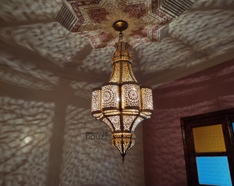 New Moroccan Large Pendant Lamp, Handmade Ceiling Lampshade, Hanging Lamp
