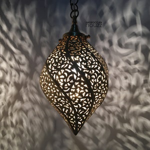 Small Infinity Moroccan Pendant Light - Handmade Brass Lampshade Lamp