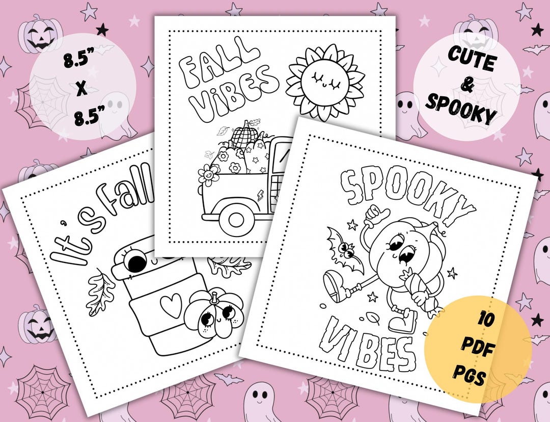 Halloween Bold Cute Easy Coloring Pages, Halloween Coloring Book ...
