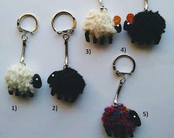 Little Sheepies, sheep key chains, sheep magnets, or sheep pins, use with your knitting notions