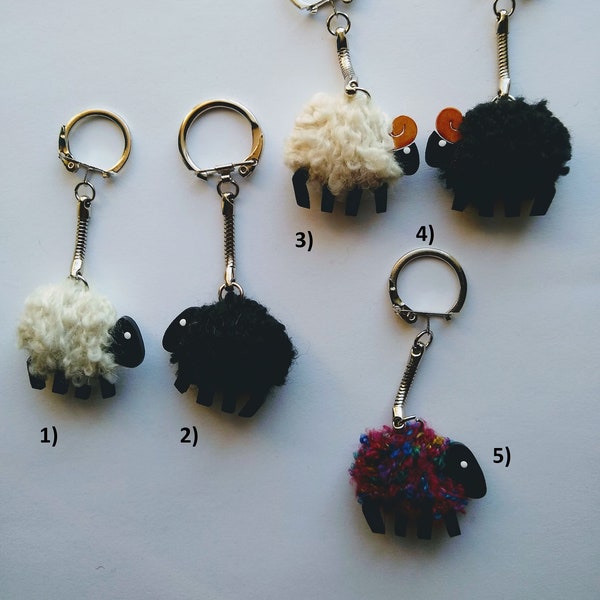 Little Sheepies, sheep key chains, sheep magnets, or sheep pins, use with your knitting notions