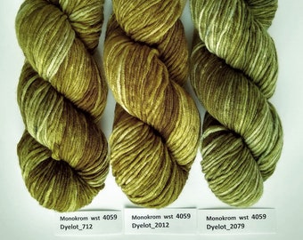 Monokrom yarn, Urth yarns, merino worsted, hand-dyed, single color gradient, superwash wool