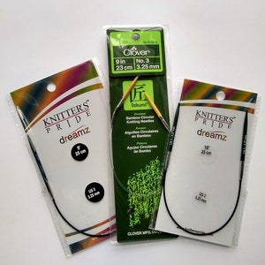 Wooden Knitting Needles, size US 3, 4 (3.25, 3.5mm), circular, double point (dpn), straights,Knitter’s Pride (KP), Brittany, Clover