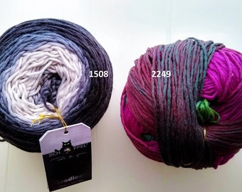 Gradient knitting yarn, DK-light worsted weight, merino single-ply, long gradual color changes, Request Winding if wanted, by Schoppel-Wolle