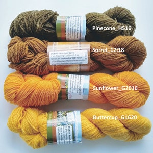 Mountain Meadow Wool Dubois, US Rambouillet merino wool, fingering wt yarn,  hand-dyed solids, variegated, 260 yd/2 oz, limited quantities