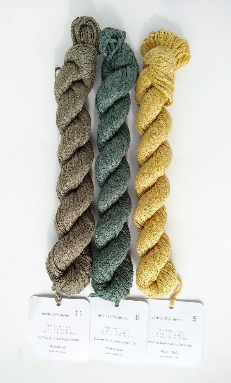 Linen yarn Quince Yarn Kestrel 100 organic linen worsted Etsy