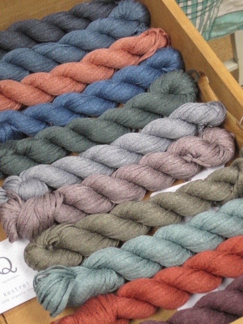 Linen yarn Quince Yarn Kestrel 100 organic linen worsted Etsy