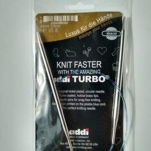 addi Turbo® 24 inch 60 cm Circular Knitting Needles, US sizes 0 15 2.00 mm 10.00 mm, image 1