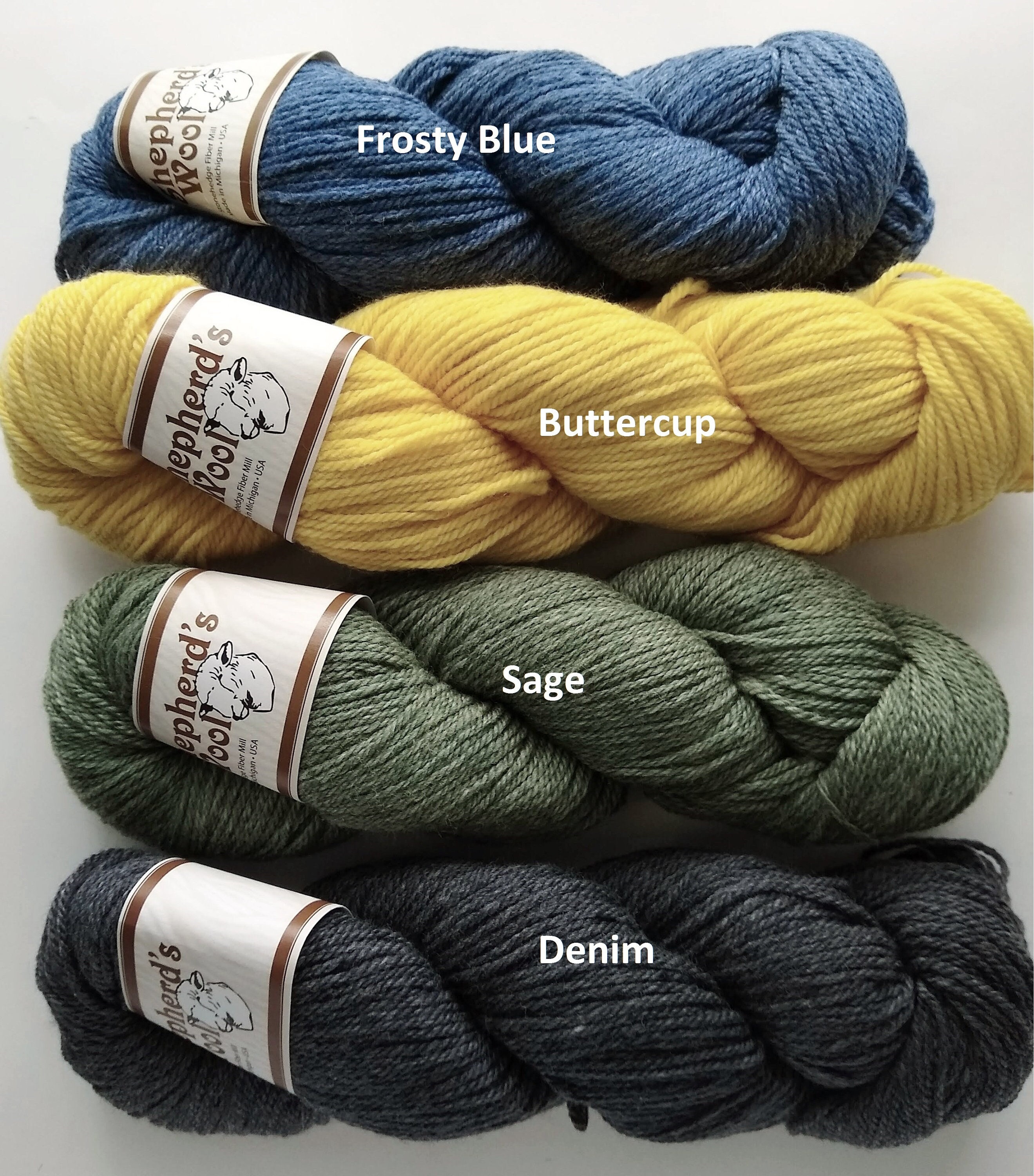 100% Wool Rainbow Collection Wool Yarn Rosecolor Wool Yarn 50gr, 196 Yards  