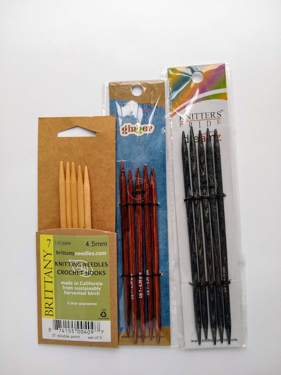 Wooden Knitting Needles Size US 7, 8, 9 4.5, 5.0, 5.5mm, Circular, Double  Point dpn, Straights single Point, Knitters Pride, Brittany 