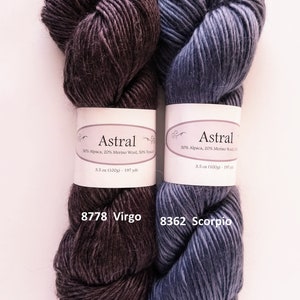 Alpaca Yarn Company, Astral, DK yarn, 30 alpaca/20 merino wool/50 tencel, single ply, image 3