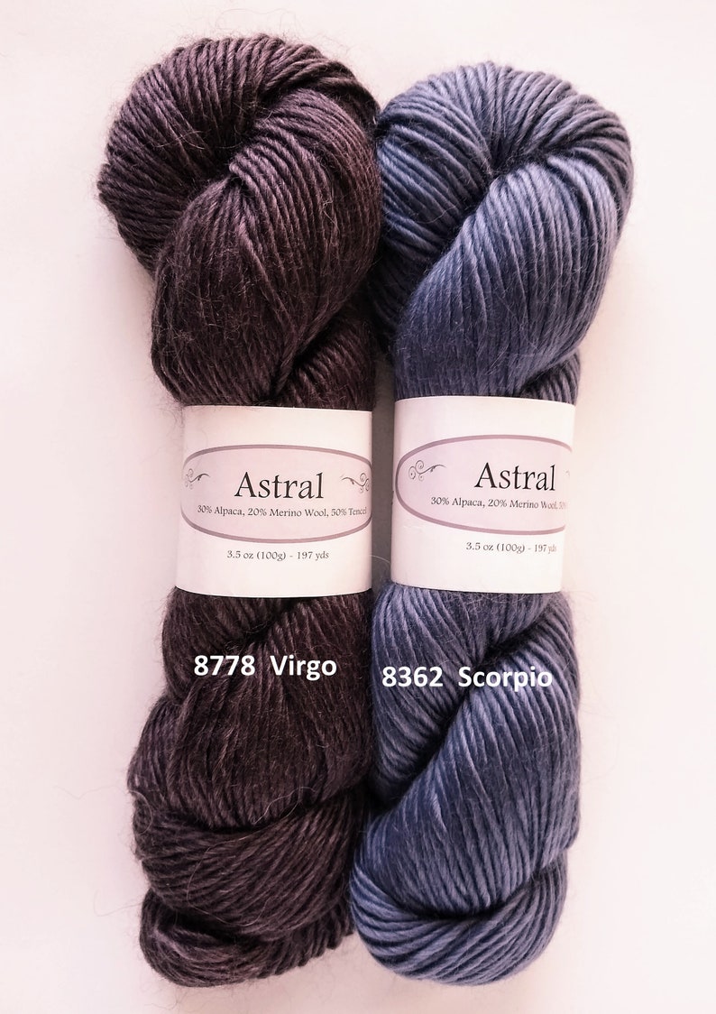 Alpaca Yarn Company, Astral, DK yarn, 30 alpaca/20 merino wool/50 tencel, single ply, image 3