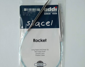 addi® Rockets 16 inch (40 cm) Circular Knitting Needles,  US sizes 0 – 15 ( 2.00 mm -  10.00 mm),