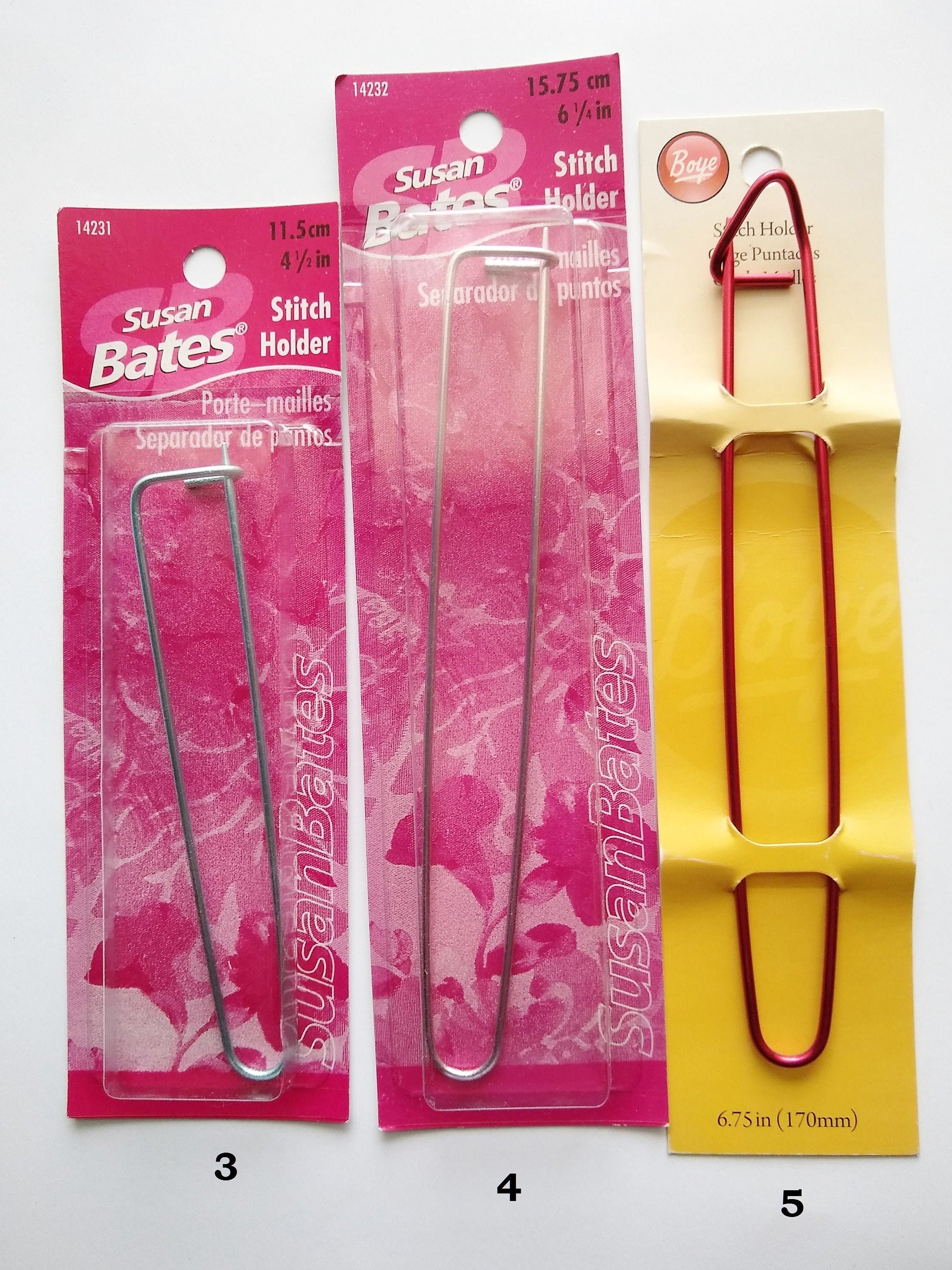 Knitting Stitch Holders, Various Styles and Sizes, Metal Holders, Safety  Pin or Open Style, Stitch Keepers 