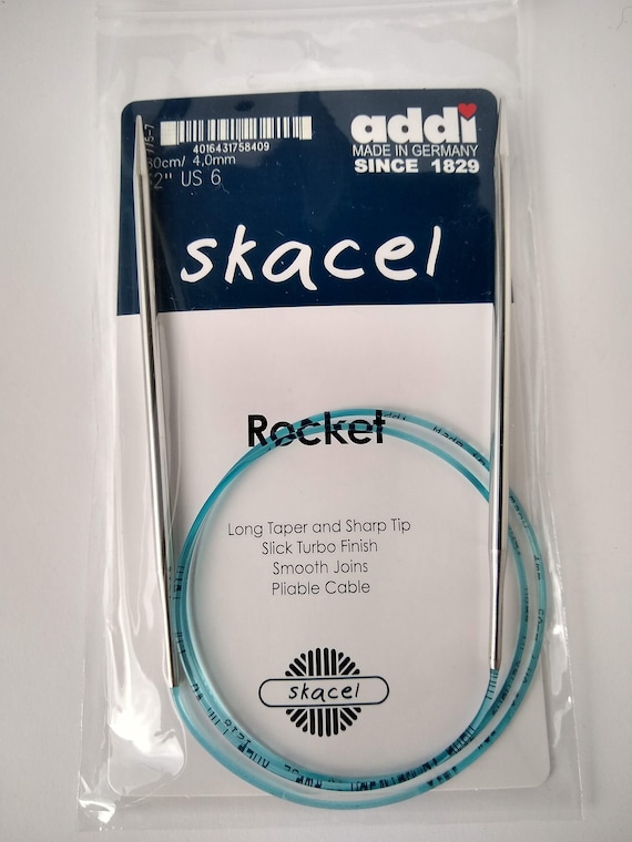 40 Addi Rocket SQUARED fixed circular needles-Addi Rocket Squared  needles-Addi knitting needles-Addi Rocket circular knitting needles