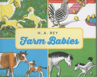 Farm Babies, adorable lift-the-flap picture book, toddler and children's book, sheep wool favorite, by author of “Curious George” H.A. Rey