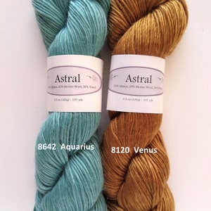 Alpaca Yarn Company, Astral, DK yarn, 30 alpaca/20 merino wool/50 tencel, single ply, image 4