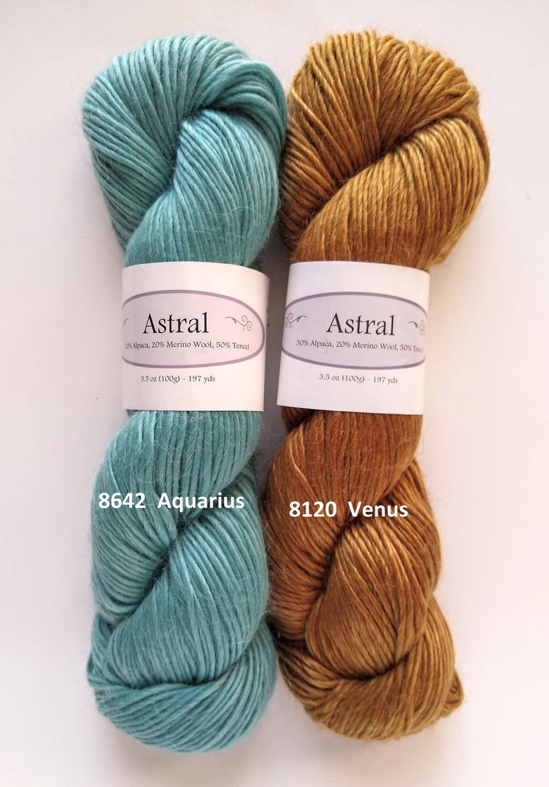 Alpaca Yarn Company, Astral, DK yarn, 30 alpaca/20 merino wool/50 tencel, single ply, image 4