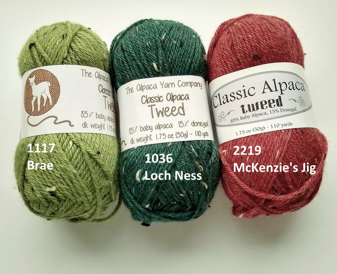 Alpaca Yarn Company, Classic Alpaca Tweed, DK Yarn, 85alpaca/15donegal Nylon, Knitting Yarn, Etsy