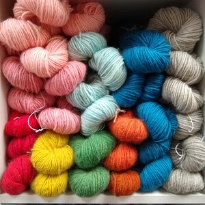 Jamie Harmons Rainbow Yarn, merino/angora/alpaca, DK weight, 150 yds/1.5 oz, naturally dyed in VT, grown in US image 1