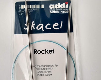 addi® Rockets 24 inch (60 cm) Circular Knitting Needles,  US sizes 0 – 15 ( 2.00 mm -  10.00 mm),