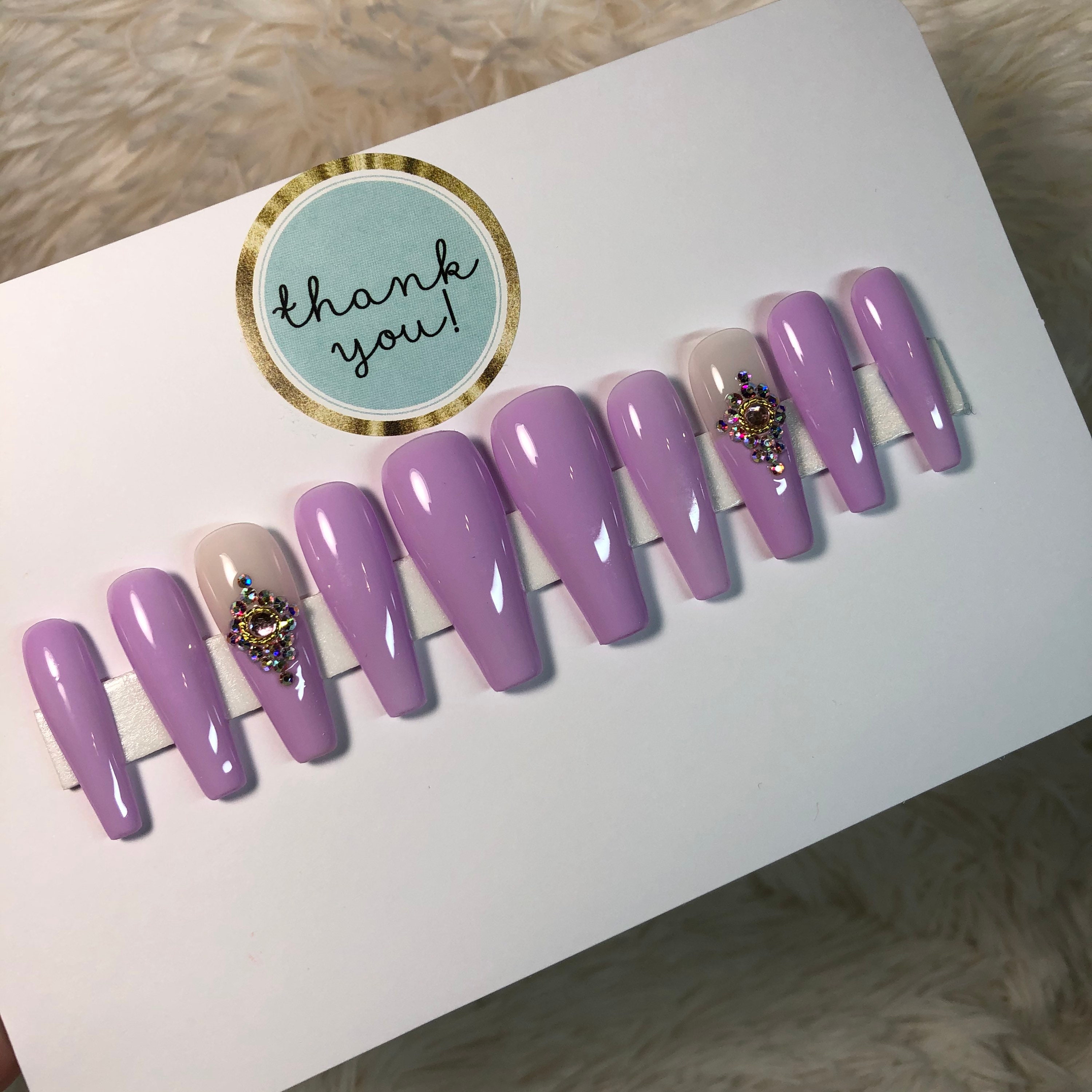 Valentines Day Nails Cute Nails Long Ballerina Nails | Etsy