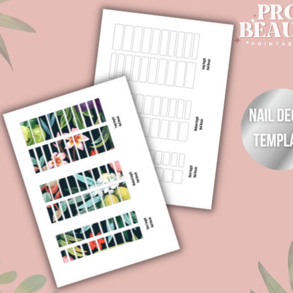 Nail Size Template Etsy