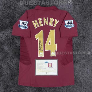 Thierry Henry Signed Arsenal 05/06 Home Jersey Shirt COA 2005 Retro Highbury Classic