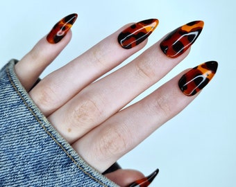 Tortoiseshell Nails Etsy