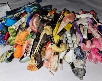 Vintage Embroidery Needlepoint Cotton Yarn / Floss Lot DMC, Others