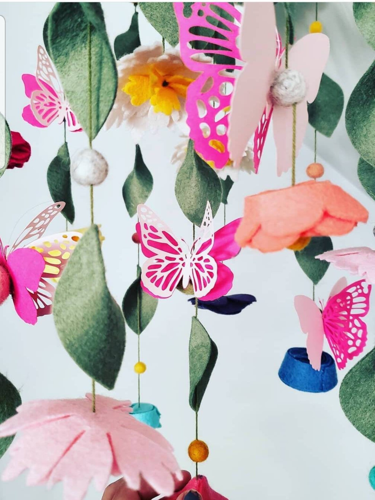 The Felt Garden Chandelier Nursery mobile playroom baby | Etsy