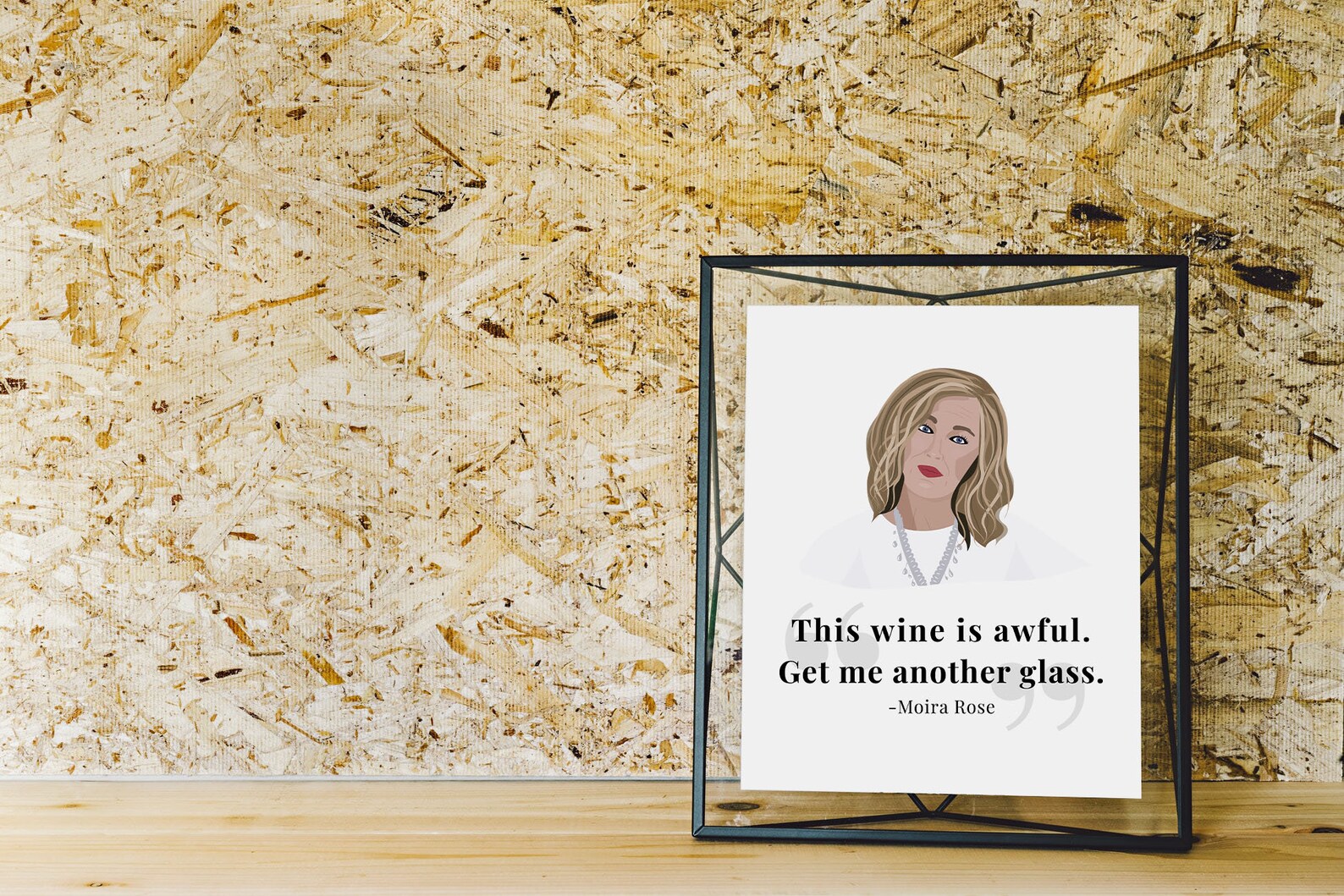 Wall Print of Moira Rose Illustration & Quote 'This Wine Etsy