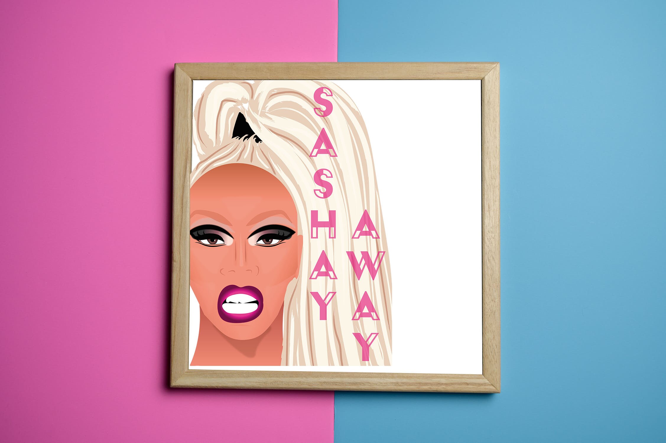 Wall Print of RuPaul Quote 'Sashay Away' in Bold Pink Etsy