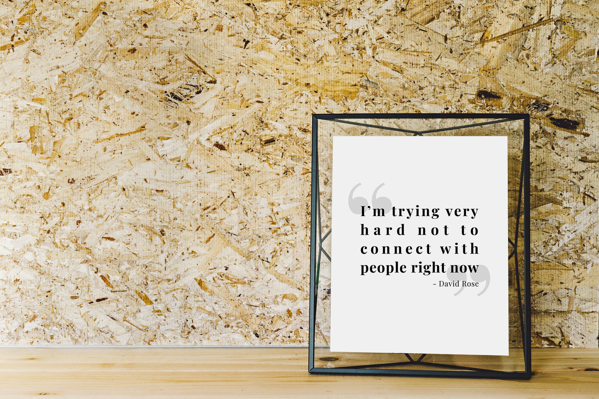 Wall Print of David Rose Quote 'I'm Trying Very Hard Etsy