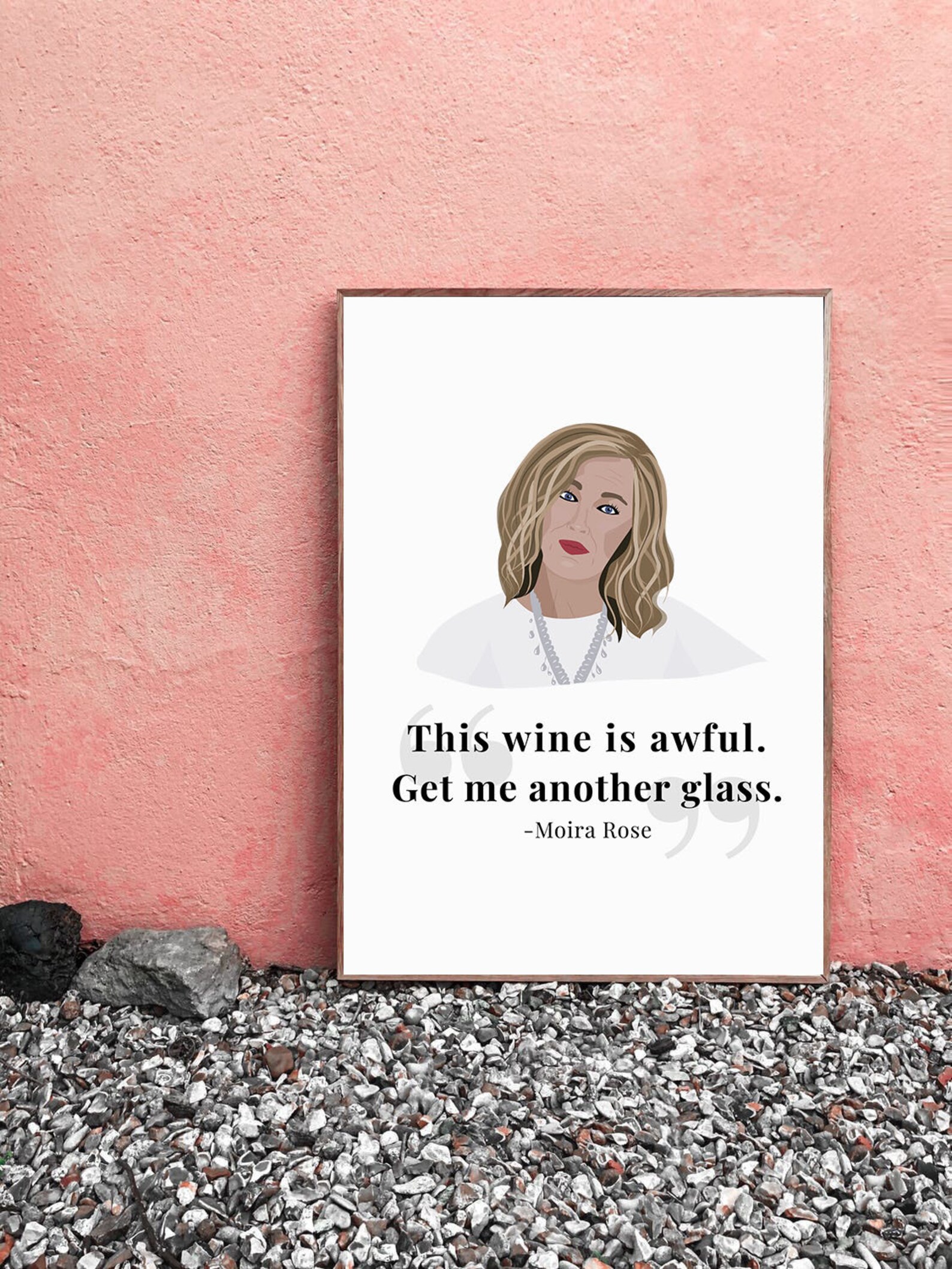Wall Print of Moira Rose Illustration & Quote 'This Wine Etsy