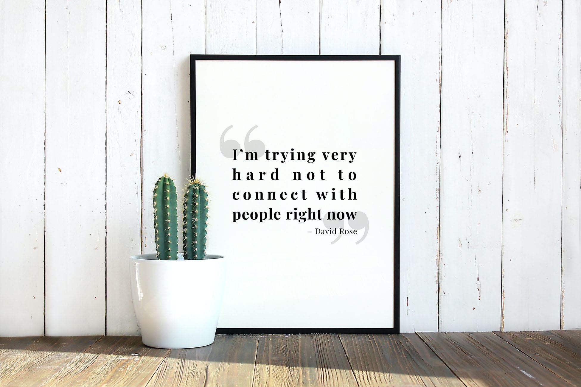 Wall Print of David Rose Quote 'I'm Trying Very Hard Etsy