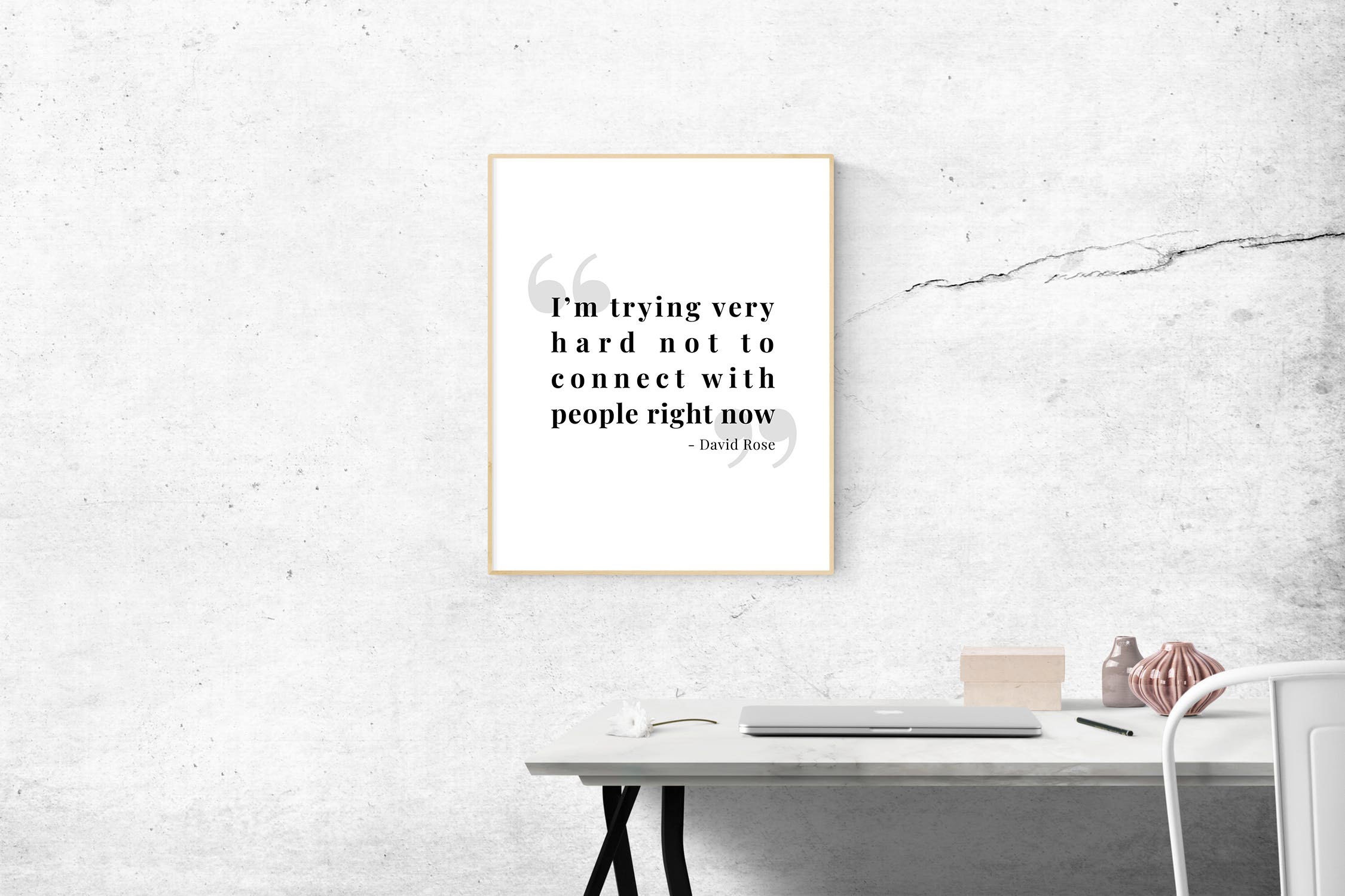Wall Print of David Rose Quote 'I'm Trying Very Hard Etsy