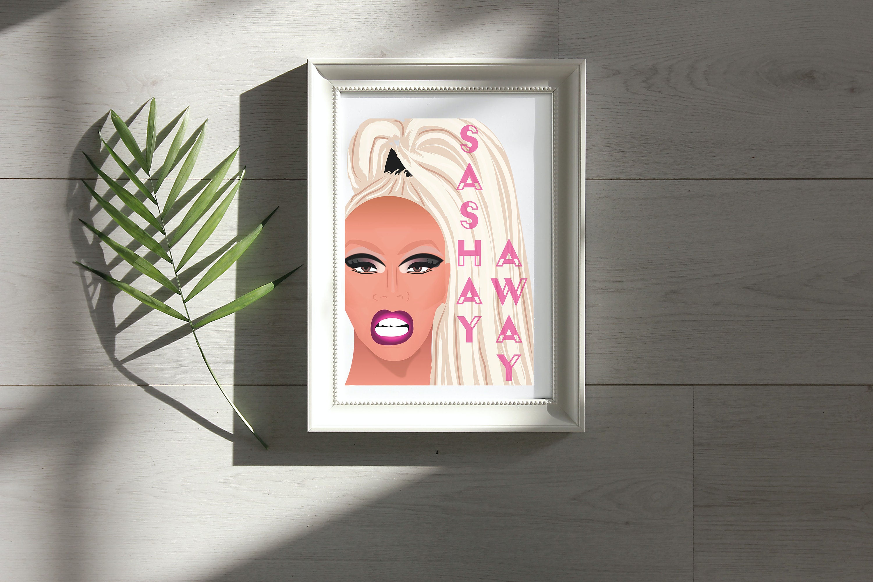 Wall Print of RuPaul Quote 'Sashay Away' in Bold Pink Etsy