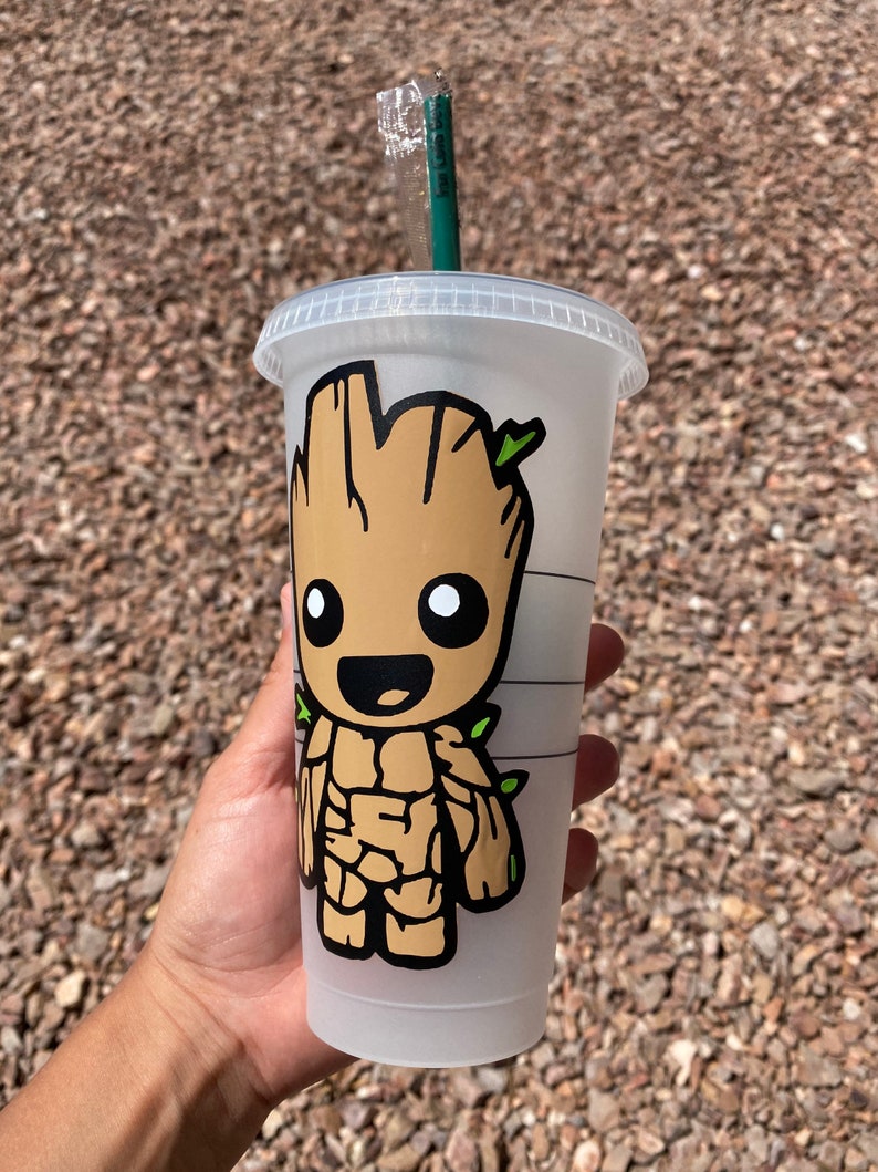 Groot Inspired Starbucks Cold Cup