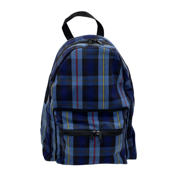 Plaid 41/School Uniform Plaid Backpack/Back to School/Sport,Travel Backpack/Adults and Kids/Black, Blue, Red, Yellow Plaid