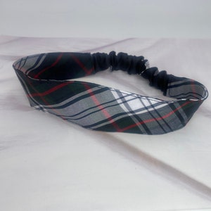 Plaid 49 Lloyd- Soft Headband in School Uniform Plaid/ Back to School/Contoured Face/Elastic Back