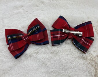 School Uniform Hair Accessories Style 3 Plaid 76 4 pcs
