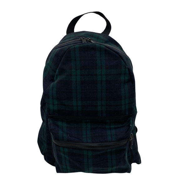 Plaid 79/School Uniform Plaid Backpack/Back to School/Sport,Travel Backpack/Adults and Kids/Green,Navy,Black Plaid